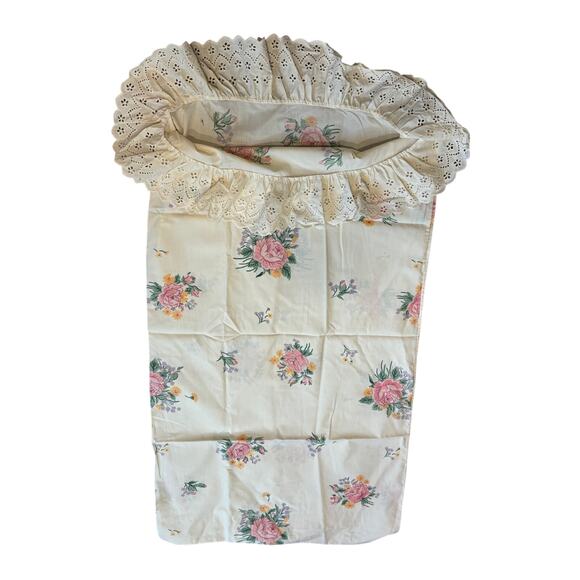 Vintage St Mary's Combed Percale Complete Bed Linen Set - King - FLORAL RUFFLE - Picture 7 of 9